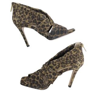 Veronica Beard Aerin Camel Leopard print heels